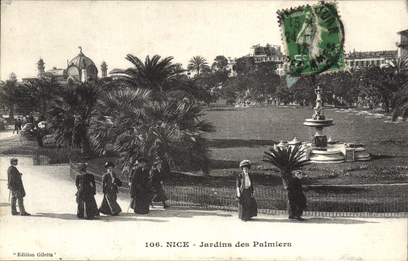CPA Nice Jardins des Palmiers
