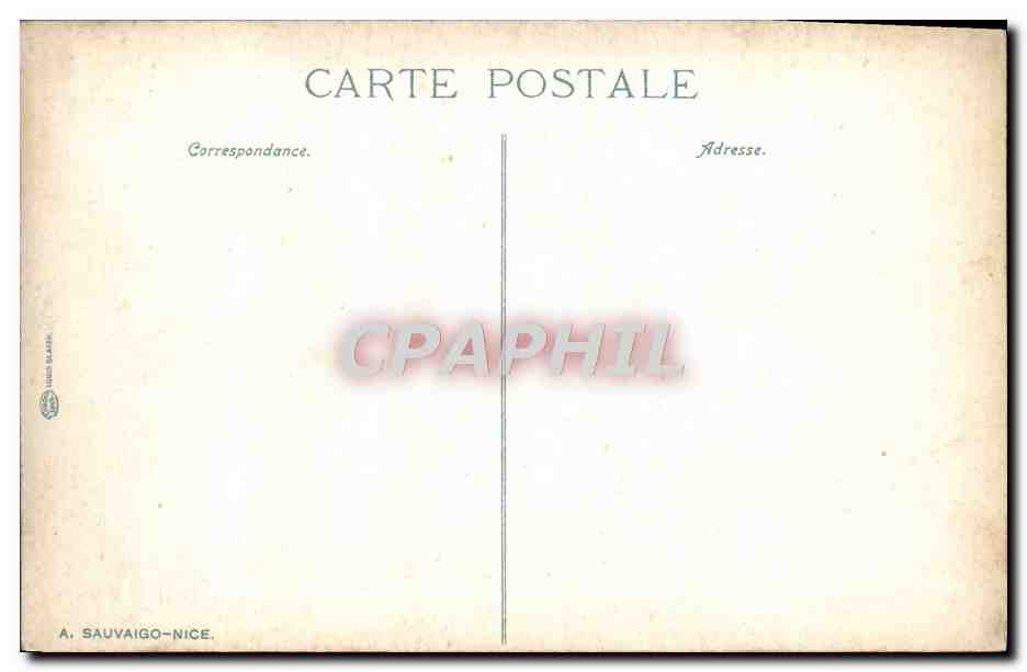 CPA Menton La Baie de Garavan et les Montagnes d'Italie — Rückseite