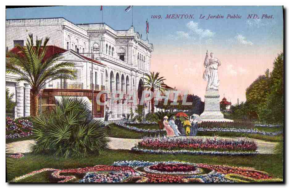 CPA The Menton Le Jardin Public Notre Dame