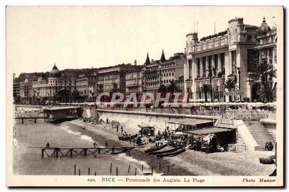 CPA Nice Promenade des Anglais La Plage