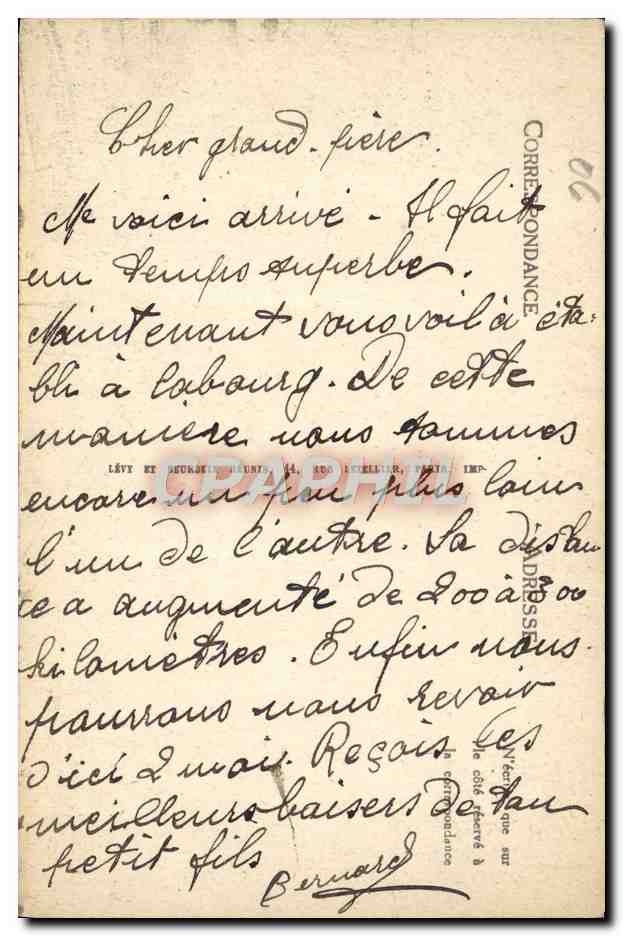 CPA Cannes La Croisette Et Le Mont Chevalier — Verso