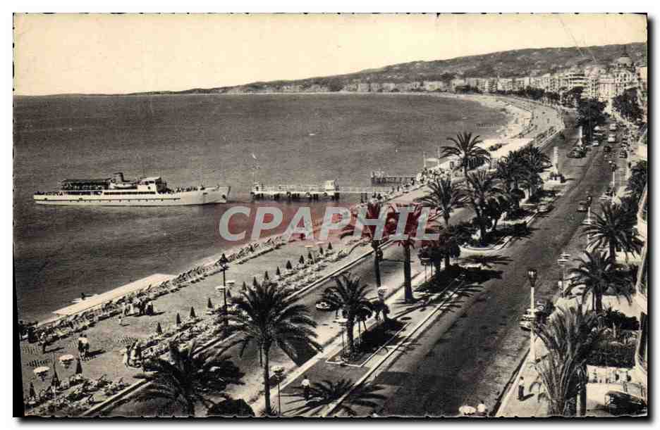 CPA Nice La Promenade des Anglais Bateau