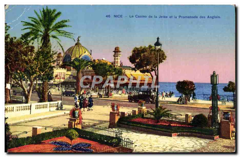 CPA Nice La Casino de la Jetee et la Promenade des Anglais