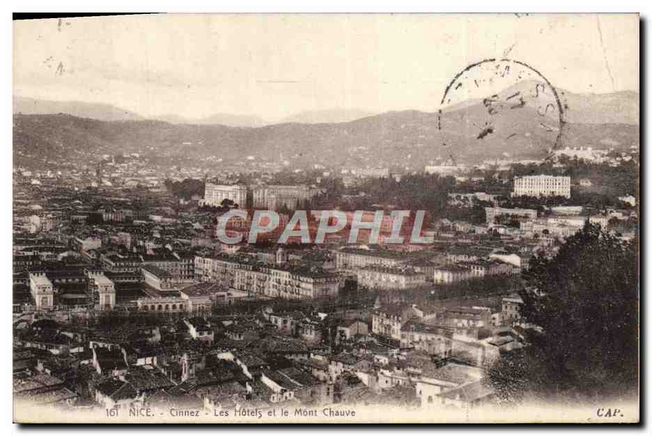 CPA Nice Cinnez Les Hotels et le Mont Chauve