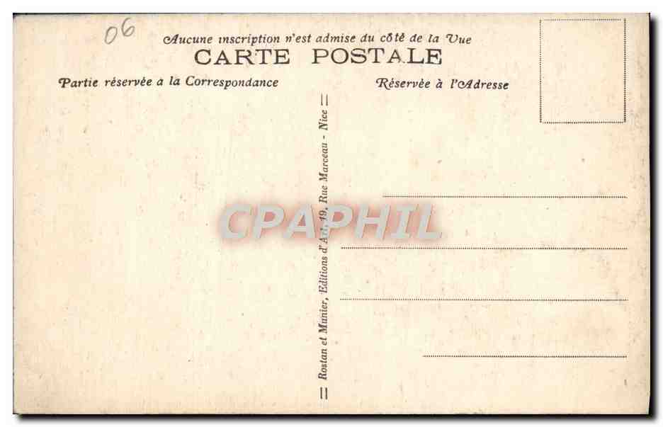CPA Cannes Vue sur le Casino et L'Esplanade Bateaux — Verso