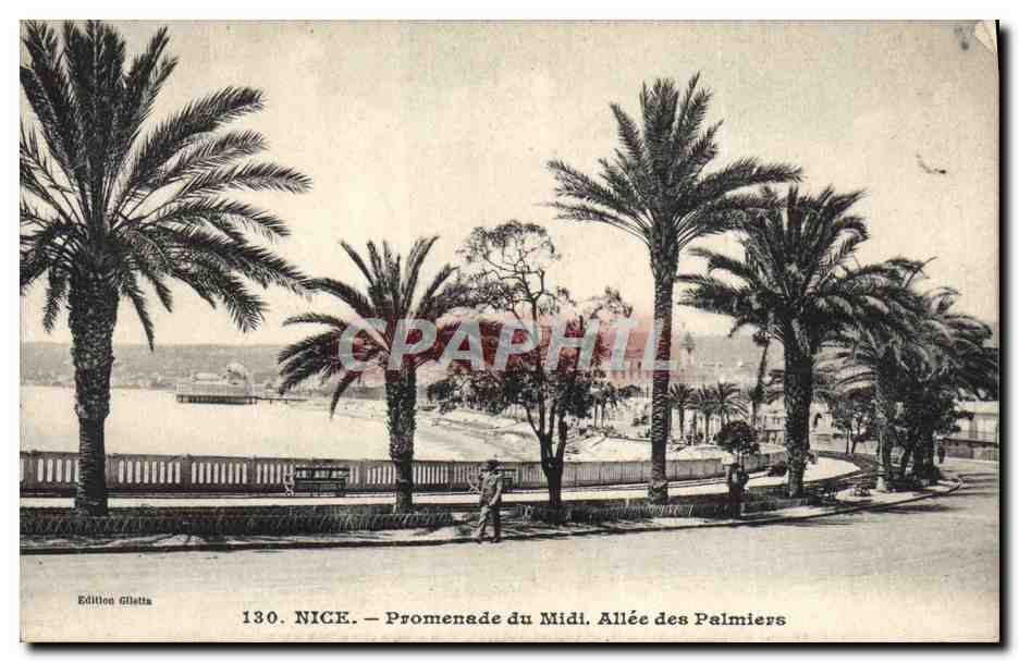 CPA Nice Promenade du Midi Allee des Palmiers