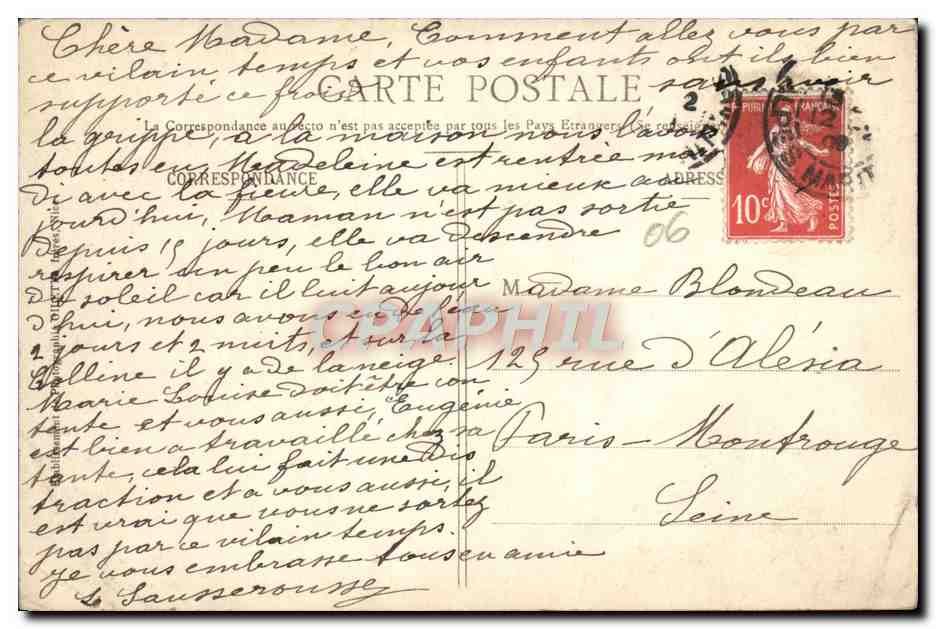 CPA Carte du Littoral De Nice a Menton — Rückseite