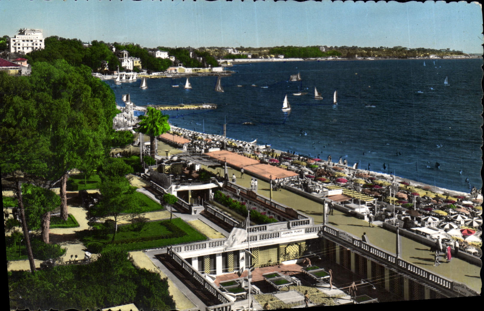CPM Juan Les Pins La Promenade et les jardins Tennis de table tennis
