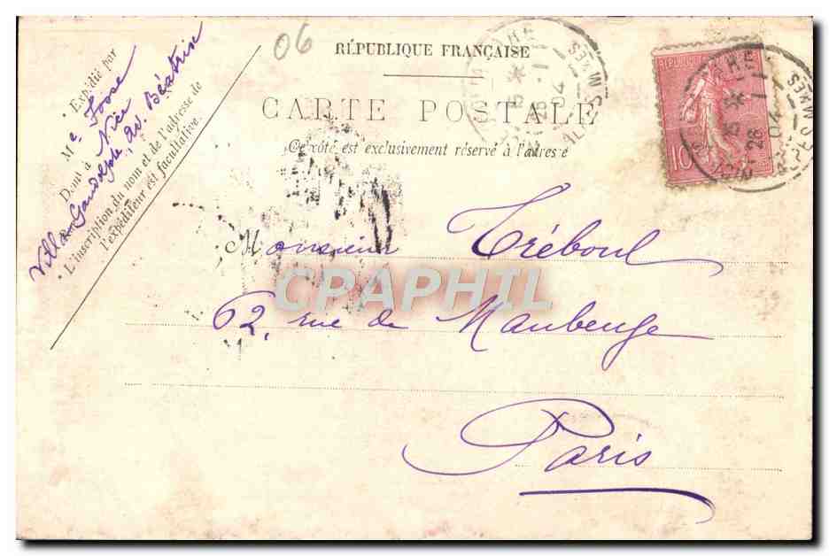 CPA La Turbie — Verso
