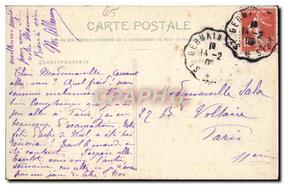 CPA Lourdes 4eme Station Du Calvaire Christ — Verso