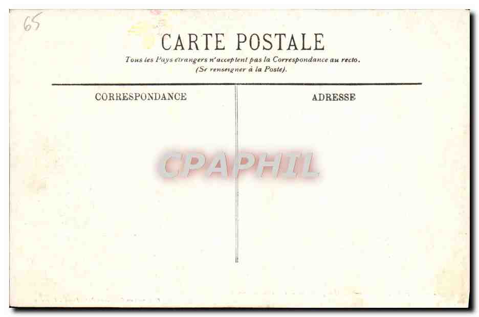 CPA Lourdes Embarquement des Malades — Verso