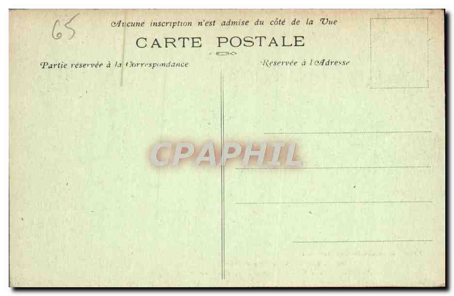 CPA Lourdes Sommet du Pic du Jer La croix et l'observatoire  — Verso