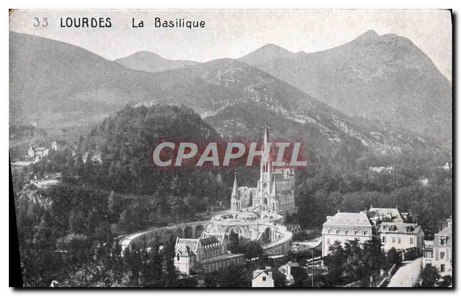 CPA Lourdes La Basilique