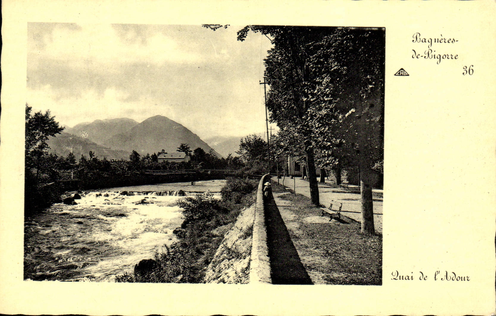 Quai de l'Audour — Bagnères-de-Bigorre — Antike Ansichtskarte n°36