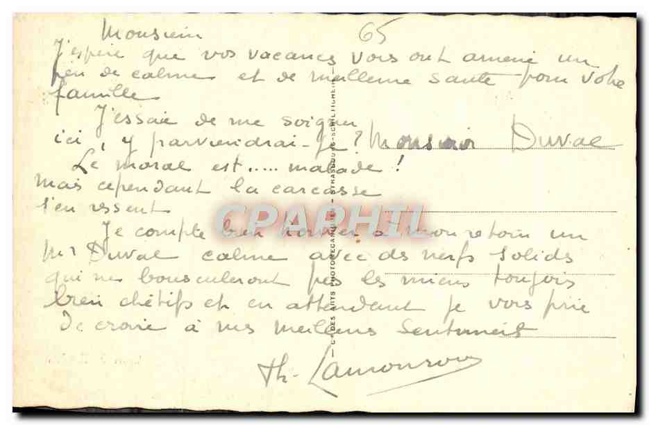Quai de l'Audour — Bagnères-de-Bigorre — Antike Ansichtskarte n°36 — Rückseite