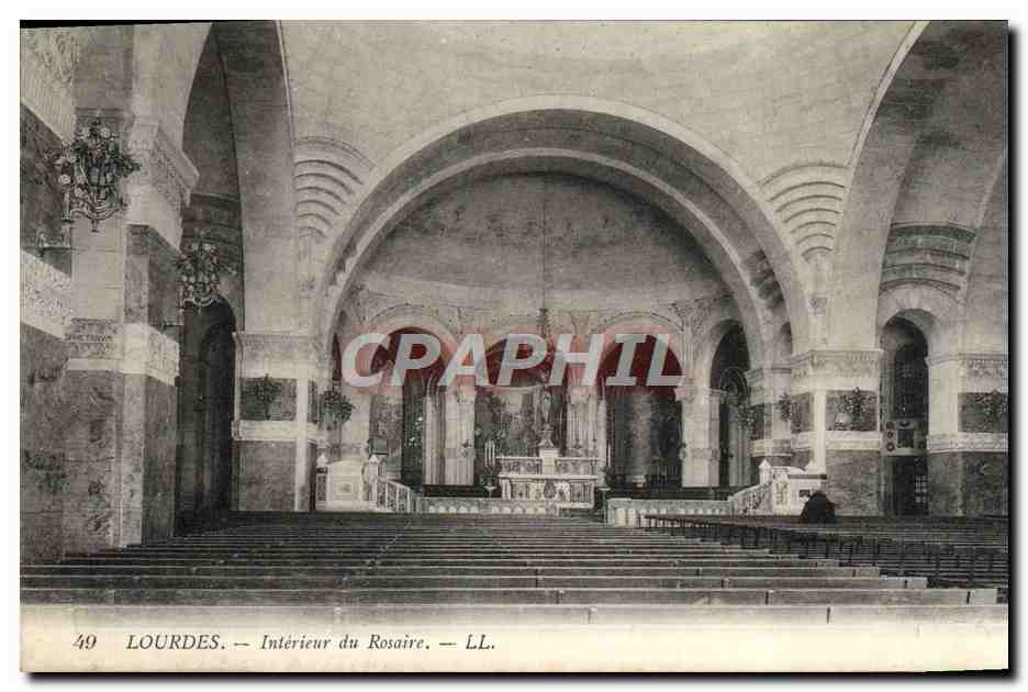 CPA Lourdes Interieur du Rosaire