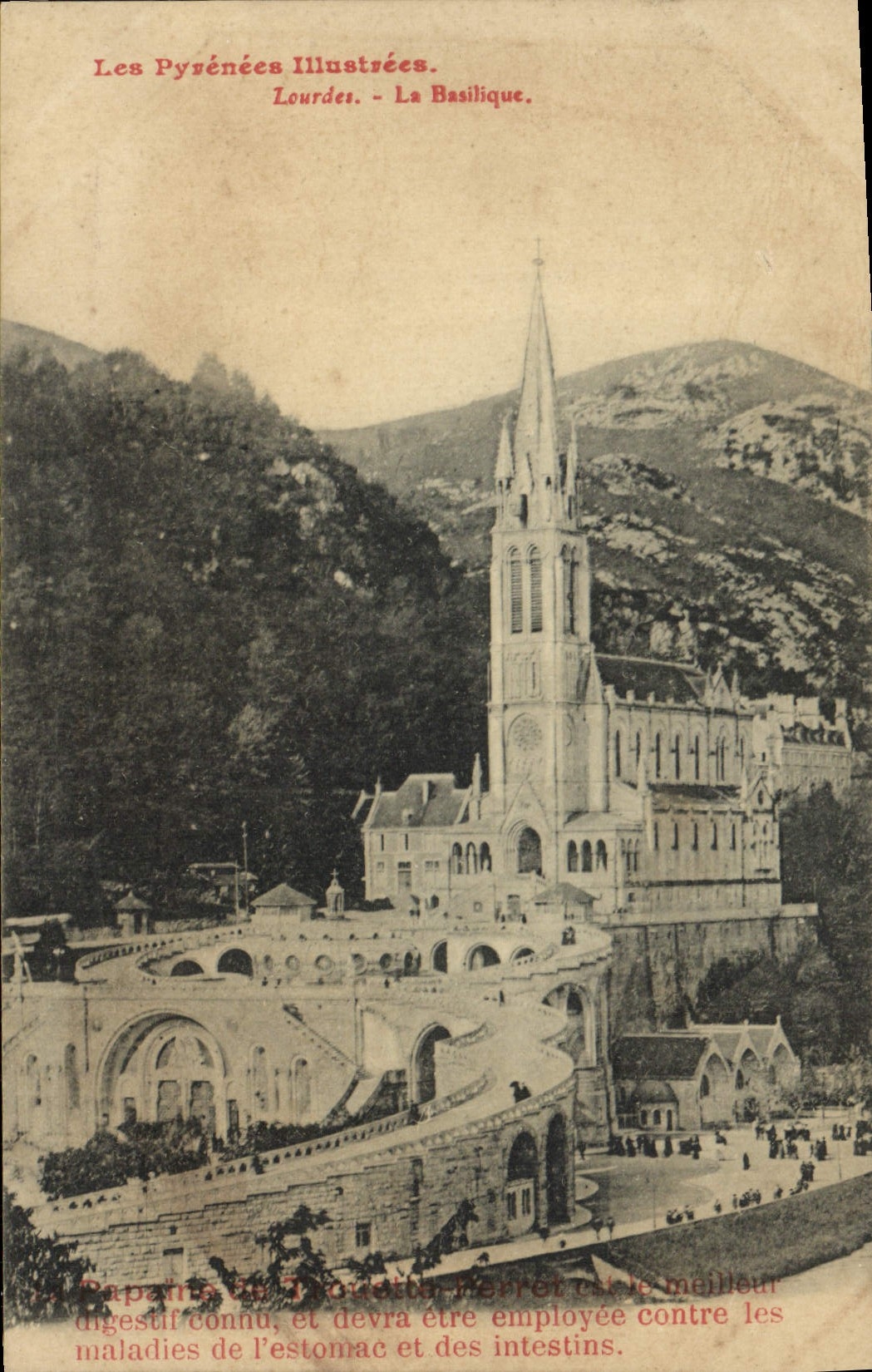 CPA Lourdes La Basilique