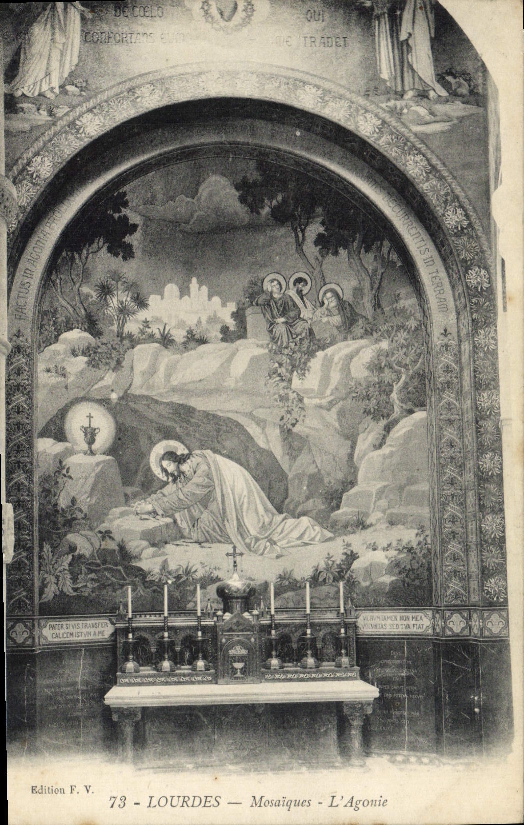 CPA Lourdes Mosaiques L'Agonie Christ