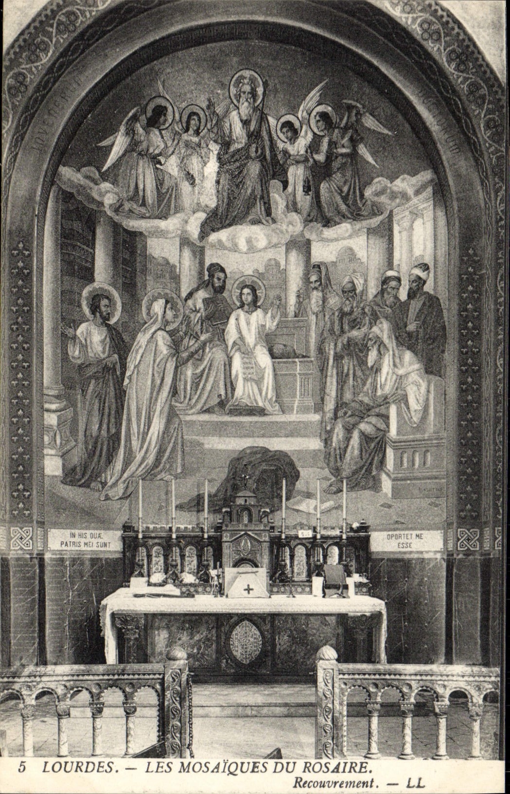 CPA Lourdes Les Mosayques du Rosaire Recouvrement Anges 