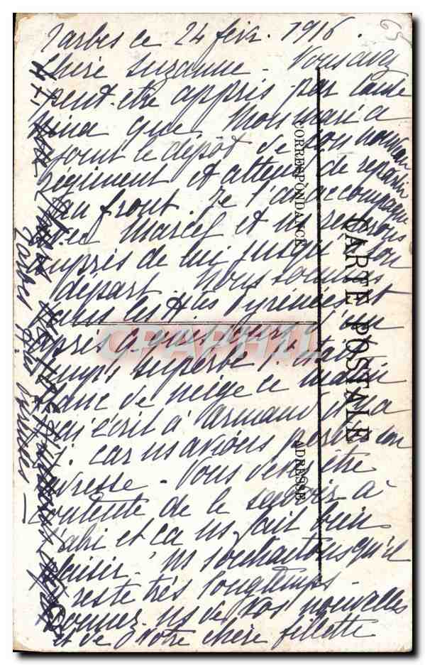 CPA Lourdes La Basilique — Verso