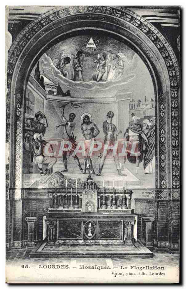 CPA Lourdes Mosaiques La Flagellation