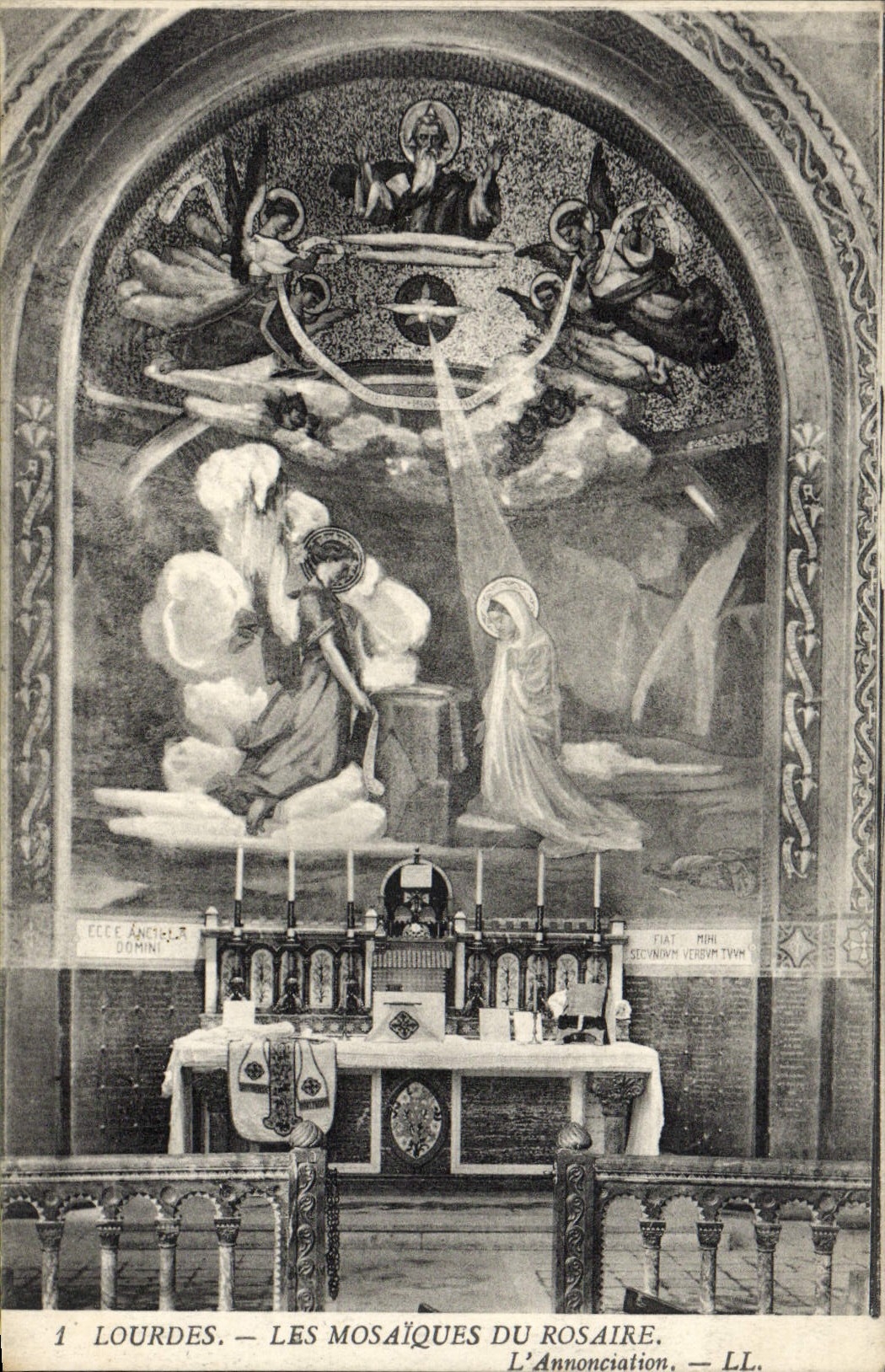 CPA Lourdes Les Mosaiques Du Rosaire L'annonciation
