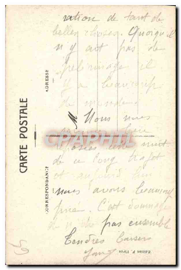 CPA Lourdes Interieur de la Crypte — Verso
