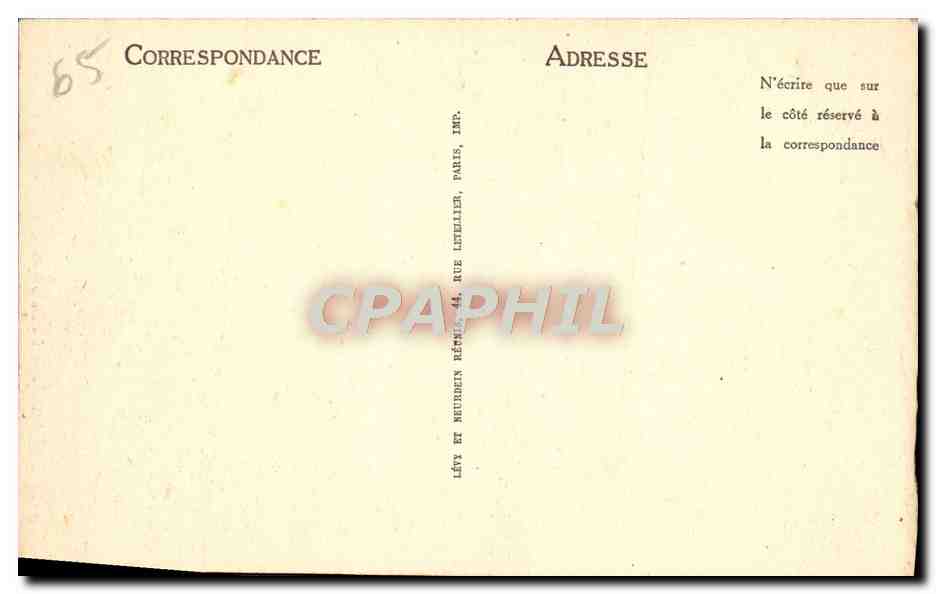 CPA Lourdes La basilique et le Gave — Verso
