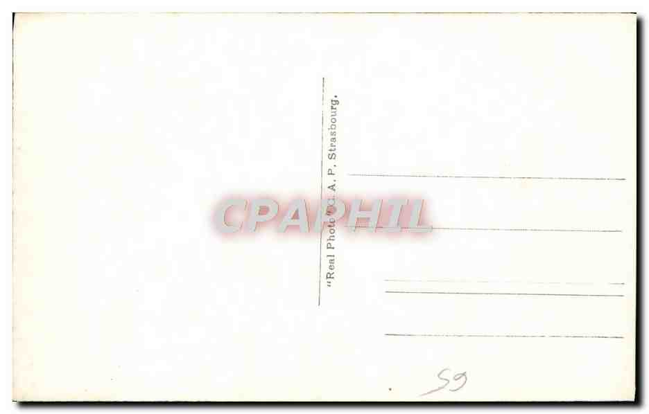 CPA Lourdes Le chateau fort et le Gave — Back