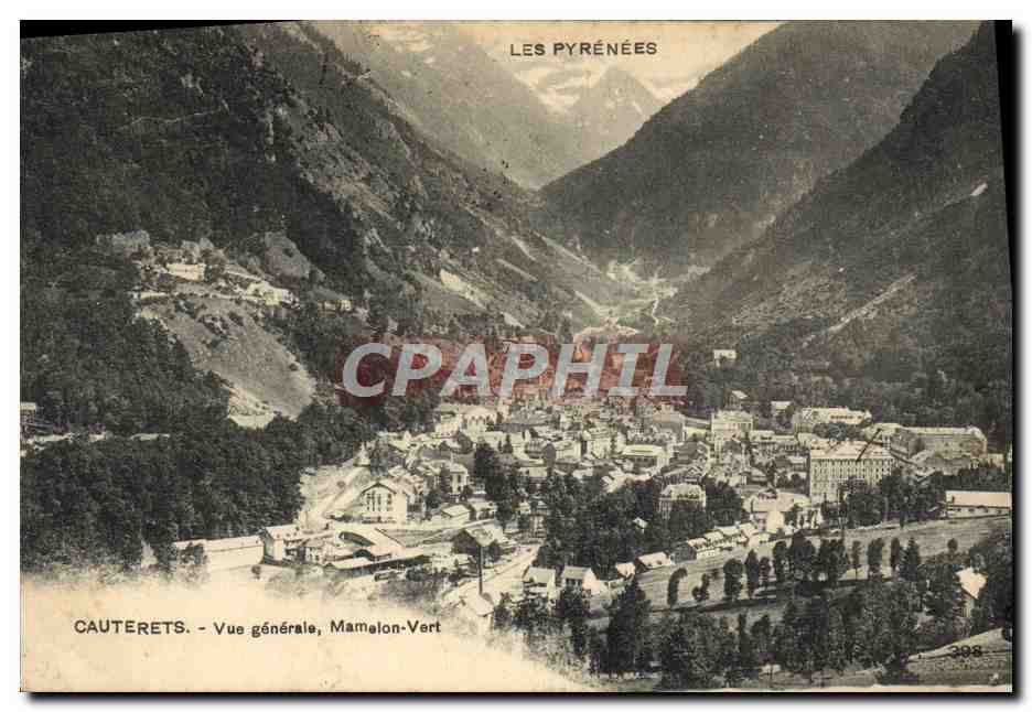 Cauterets - Allgemeine Ansicht, Mamalon-Vert — Die Pyrenäen, unbekannter Verleger, n° 398