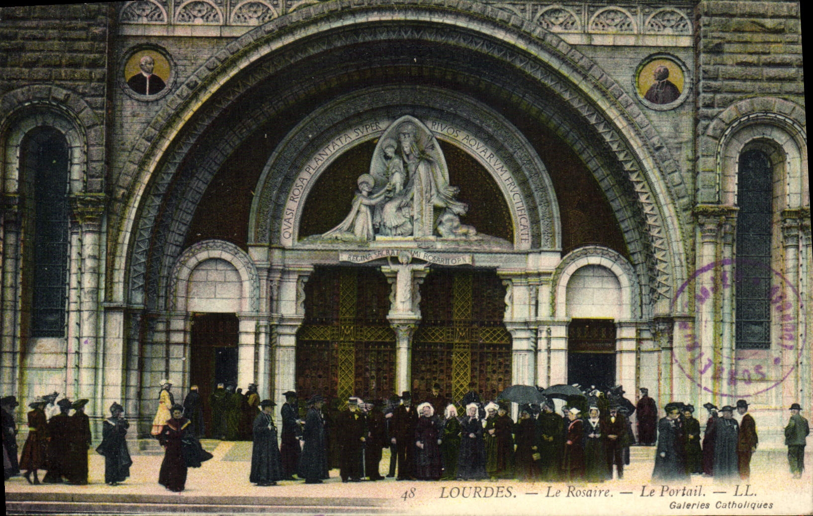 CPA Lourdes Le Rosaire Le Portail