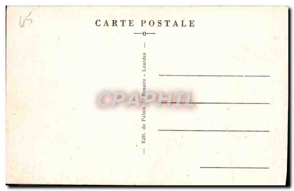 CPA Lourdes Les Piscines et le Gave du Pau — Verso