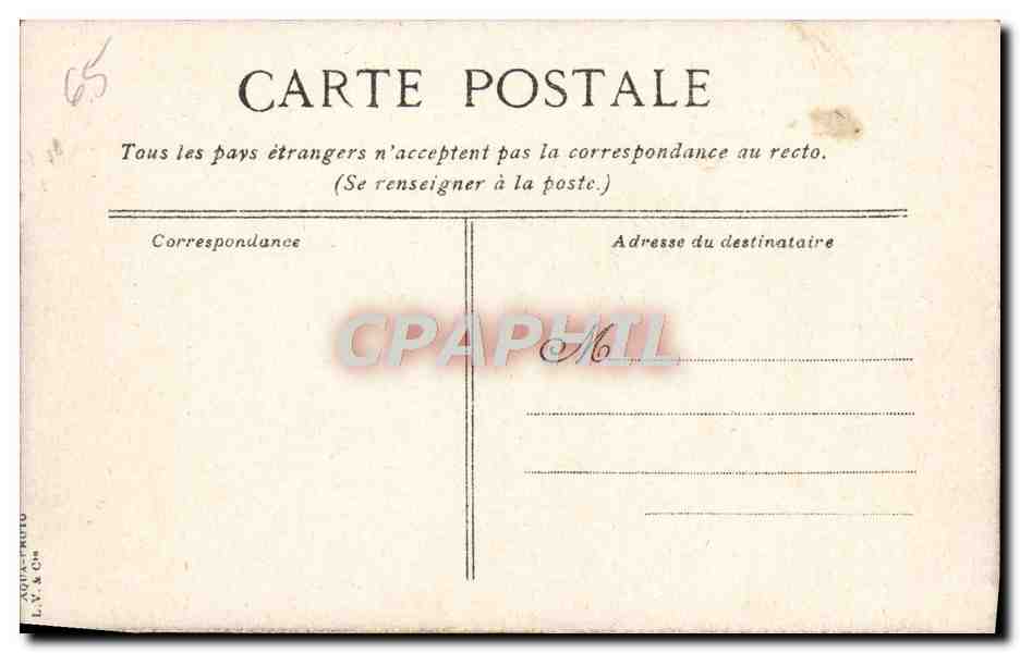 CPA Lourdes Le Chateau Fort — Verso