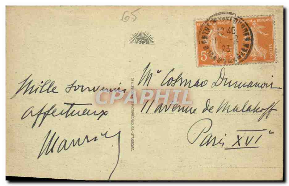 CPA Lourdes Les Arcades du Rosaire — Verso