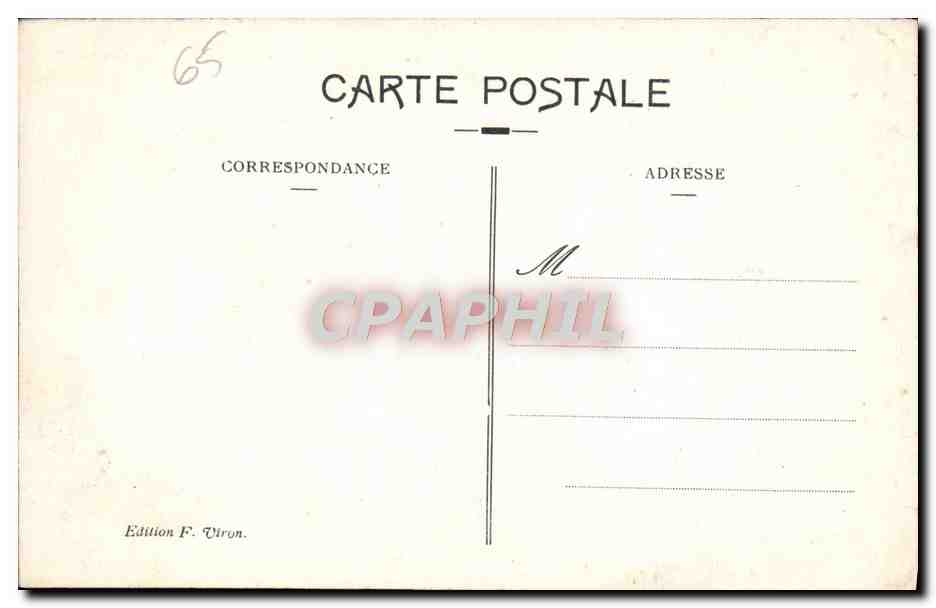 Lourdes - Vue Générale — Édition F. Viron, n° 10 — Verso