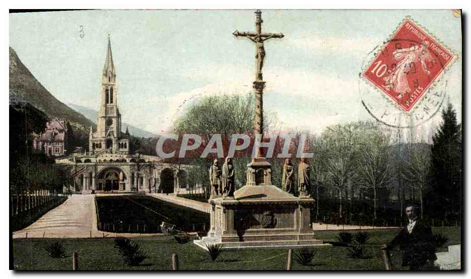 CPA Lourdes Le calvaire breton