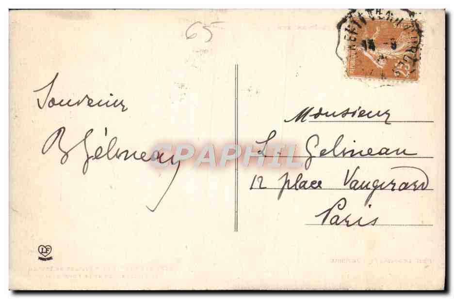 Pierrefitte - Village de Castellet et Villelongue et le Fond d'Isaby — Les Hautes-Pyrénées — Éditeur Lachuche Frères, n° 585 — Verso