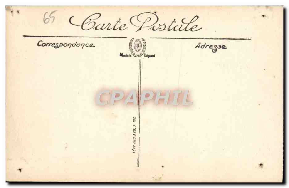 CPA Lourdes Le Chateau Fort — Verso