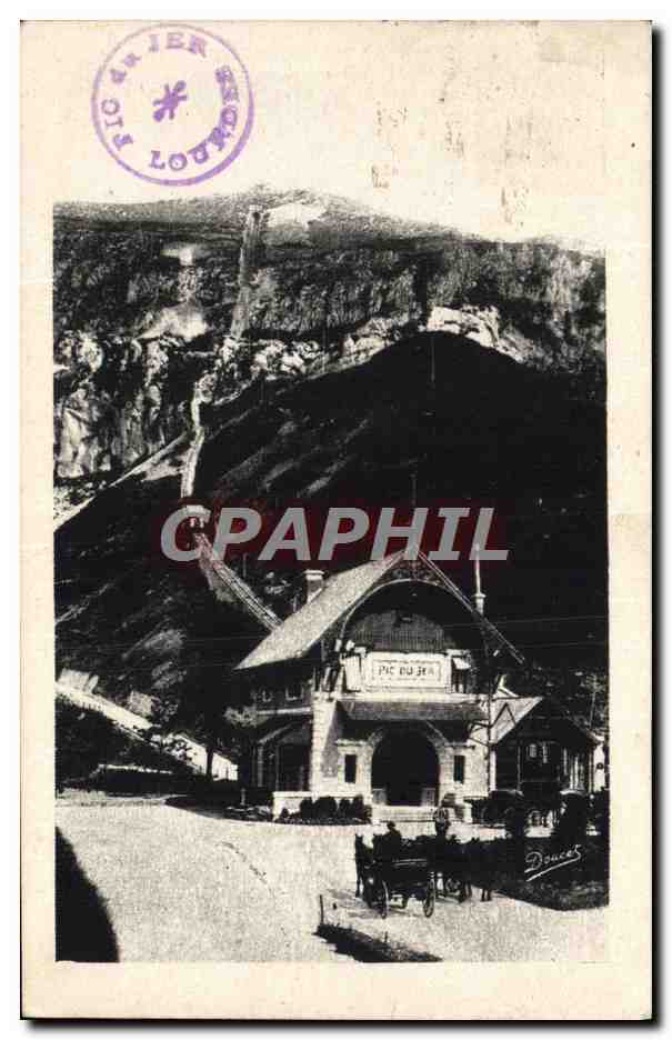 CPA Lourdes La gare et le Pic du Jer