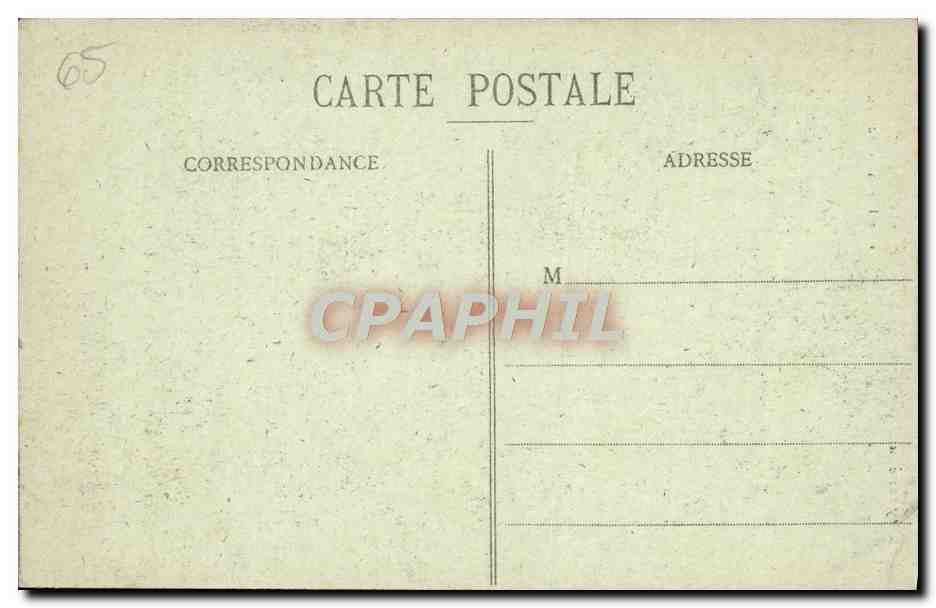 CPA Lourdes Gare et le Funiculaire Pic du Ger — Verso