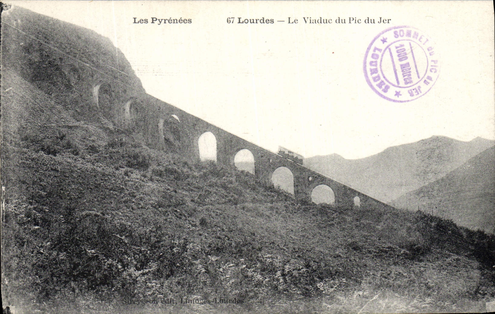 CPA Lourdes Le Viaduc du Pic du Jer