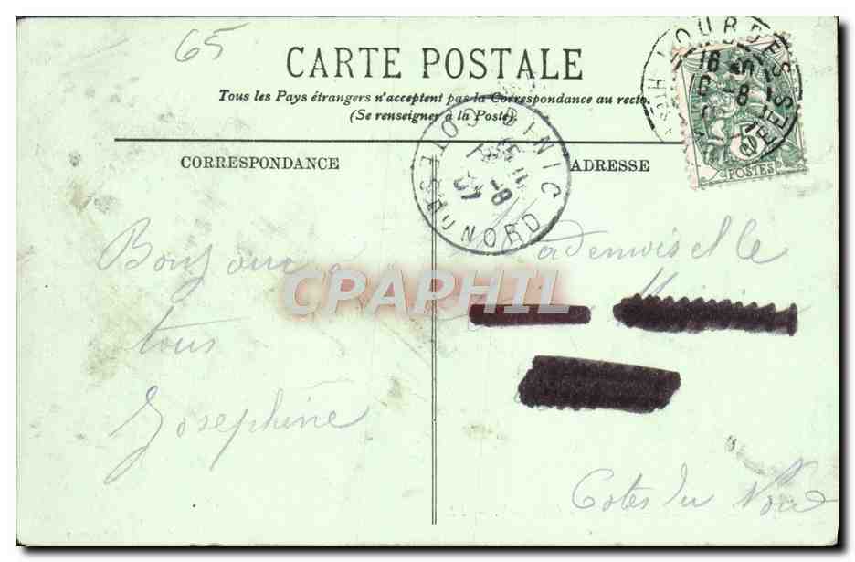 CPA Loudes La Vierge Couronnee — Verso