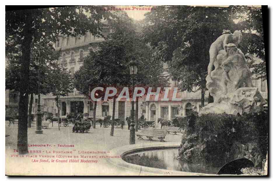 Tarbes - La Fontaine 'L'Inondation' - Éditeur Labouche Fr. - Toulouse, n°74