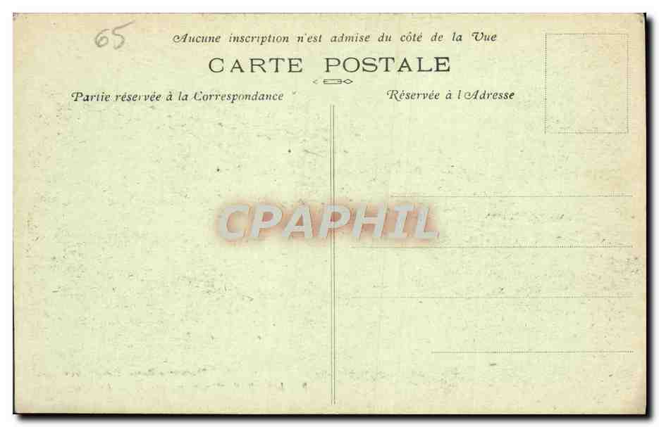 CPA Lourdes La Basilique et un coin de la Ville — Verso