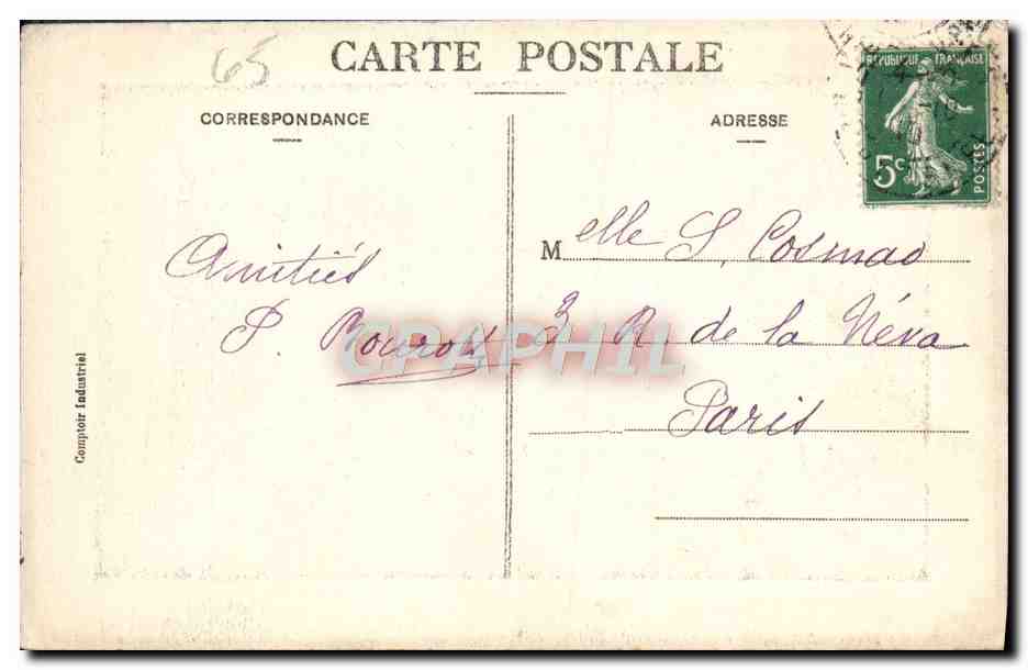 CPA Lourdes La tour du Chateau Fort — Verso