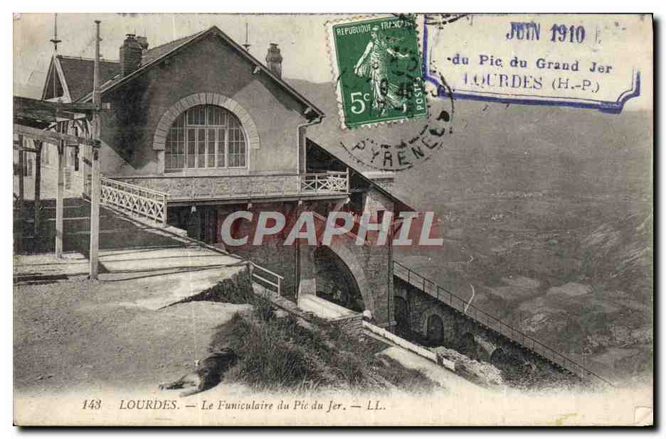 CPA Lourdes Le Funiculaire du Pic du Jer