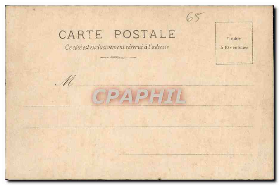 CPA Lourdes Le Chateau Et Le pic de Jer — Verso