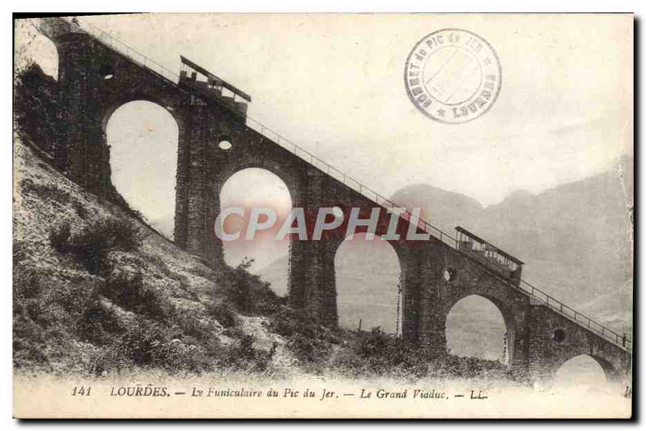 Lourdes — Le Funiculaire du Pic du Jer — Le Grand Viaduc — Li. — N° 141