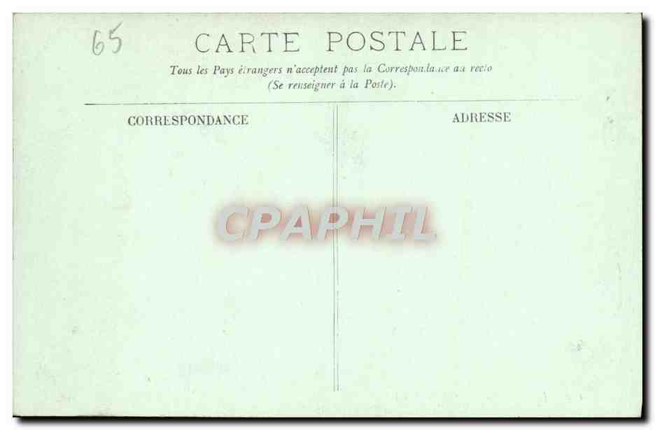 CPA Lourdes Le Lac Barque Velo  — Verso
