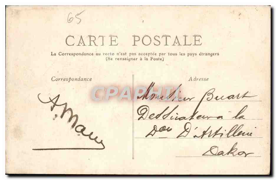 CPA Lourdes Vue Generale — Verso
